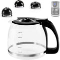 12-Cup Glass Carafe Pot for Mr Coffee, Black & Decker, Hamilton, KitchenAid