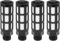 uxcell Plastic Pneumatic Muffler Exhaust Air Line Silencer 1/2 PT Black, 4pcs