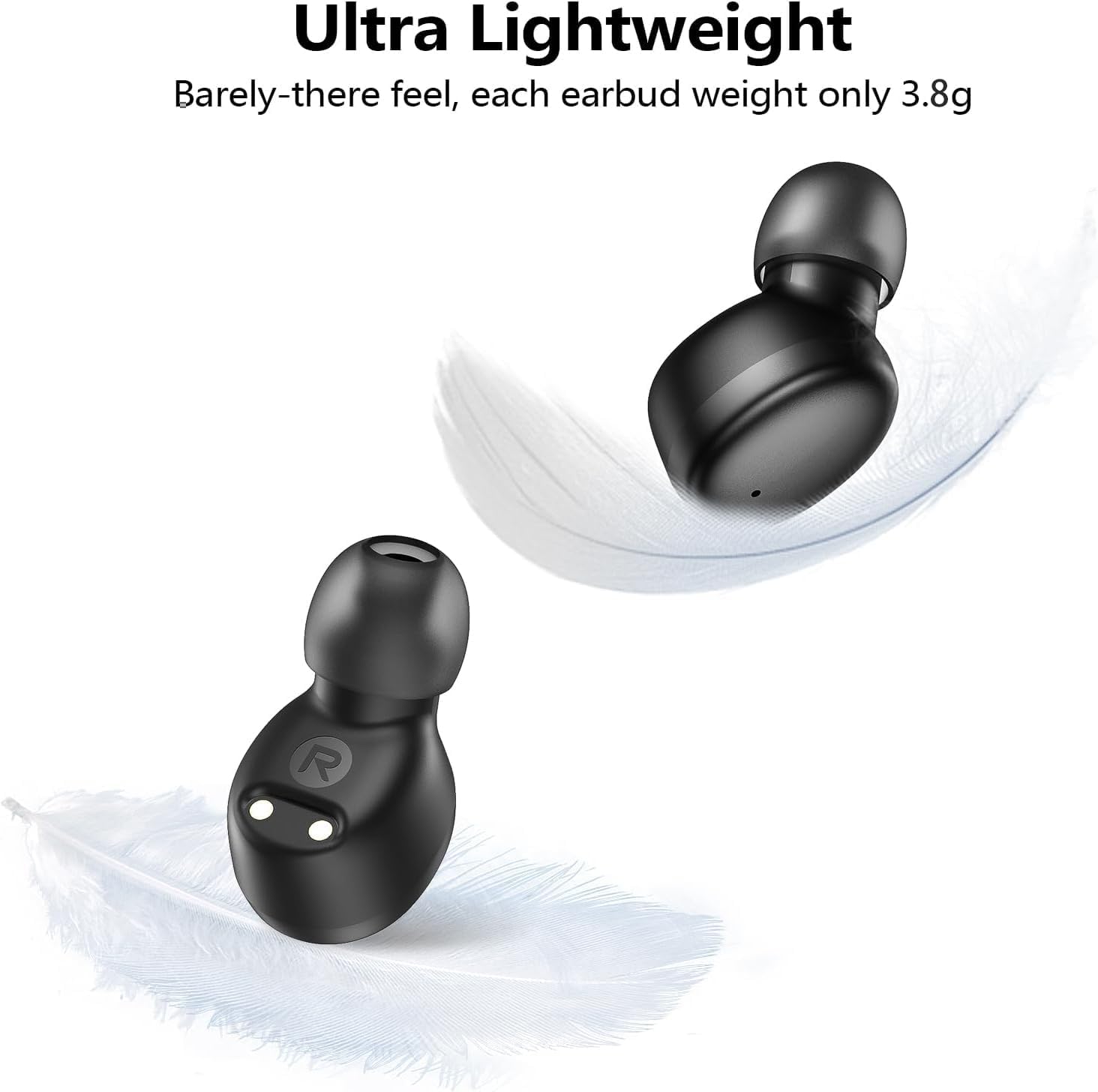 Wireless Earbuds Bluetooth 5.3 in Ear Buds Light Weight Headphones,Deep Bass Sound,Built in Mics Headset,Clear Calls