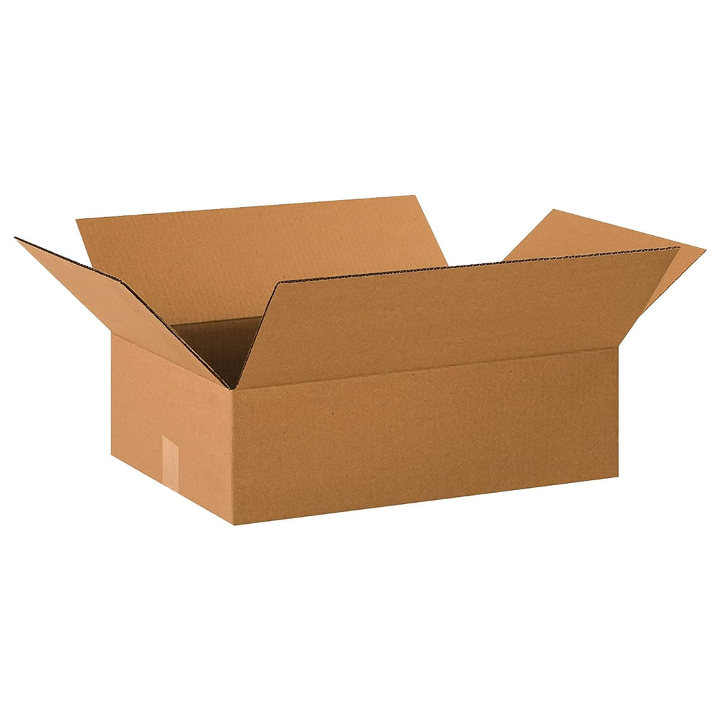 20x14x6 Corrugated Cardboard Boxes 25-Pack & Aviditi 12x9x3 Flat Shipping Boxes 25-Pack