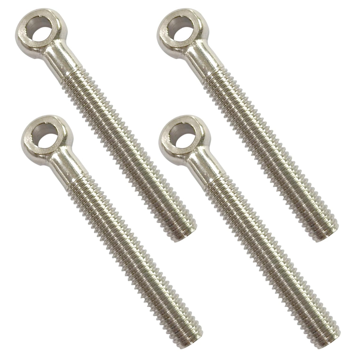 4Pcs M10 x 90mm Shoulder Swing Lifting Eye Bolt