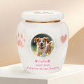 Customized Pet Urn for Dogs Cats Personalized 5.12 Inch Small Urn for Pet Ashes Cremation Keepsake Urns Ceramic
