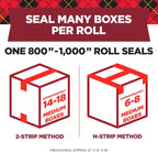 Secure Seal Ultra Clear Packaging Tape, 2 Rolls Clear Packing Tape for Lighter Shipping Boxes, 1.88 in x 50 yd