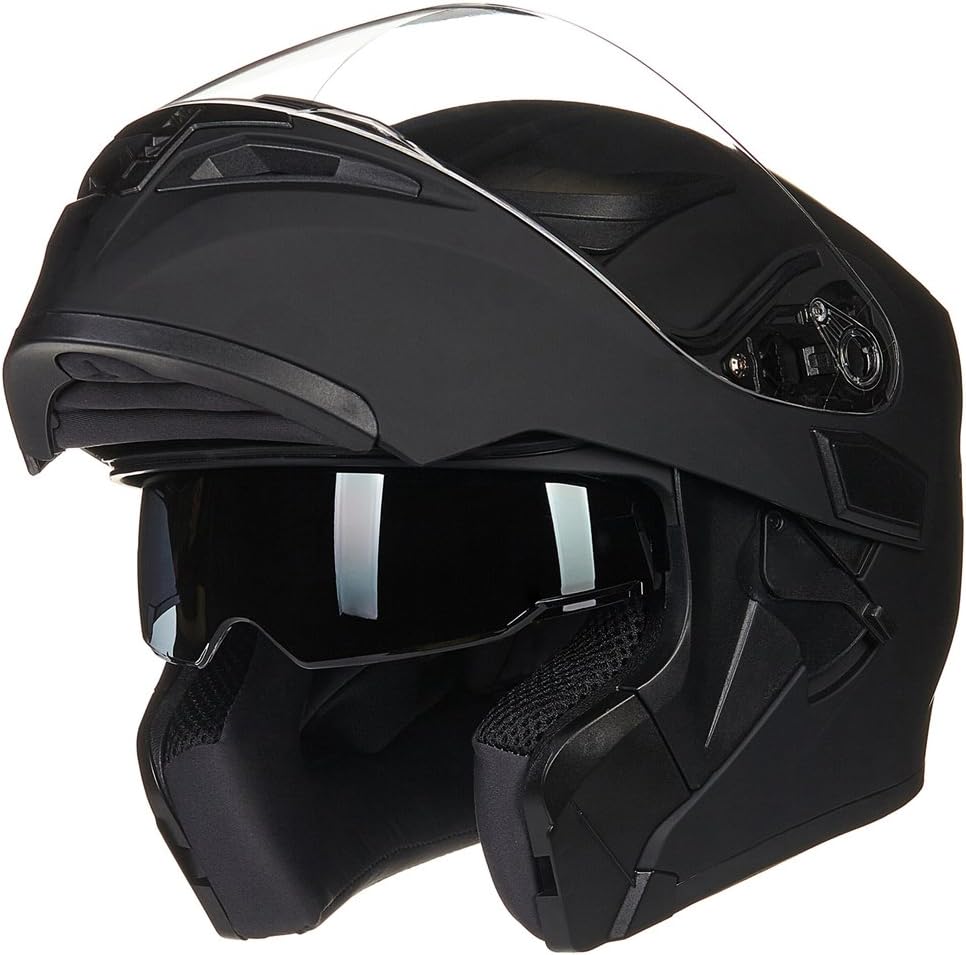 Motorcycle Dual Visor Flip up Modular Full Face Helmet DOT Model 902/902L