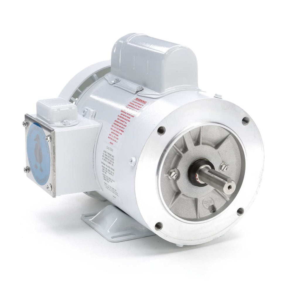 Leeson Electric, 113582.00, .75HP, 3450RPM, 1PH, 115V;208V;230V, 56C Frame, C-Face Flange, Foot Mount, TEFC, Washdown Duty Motor