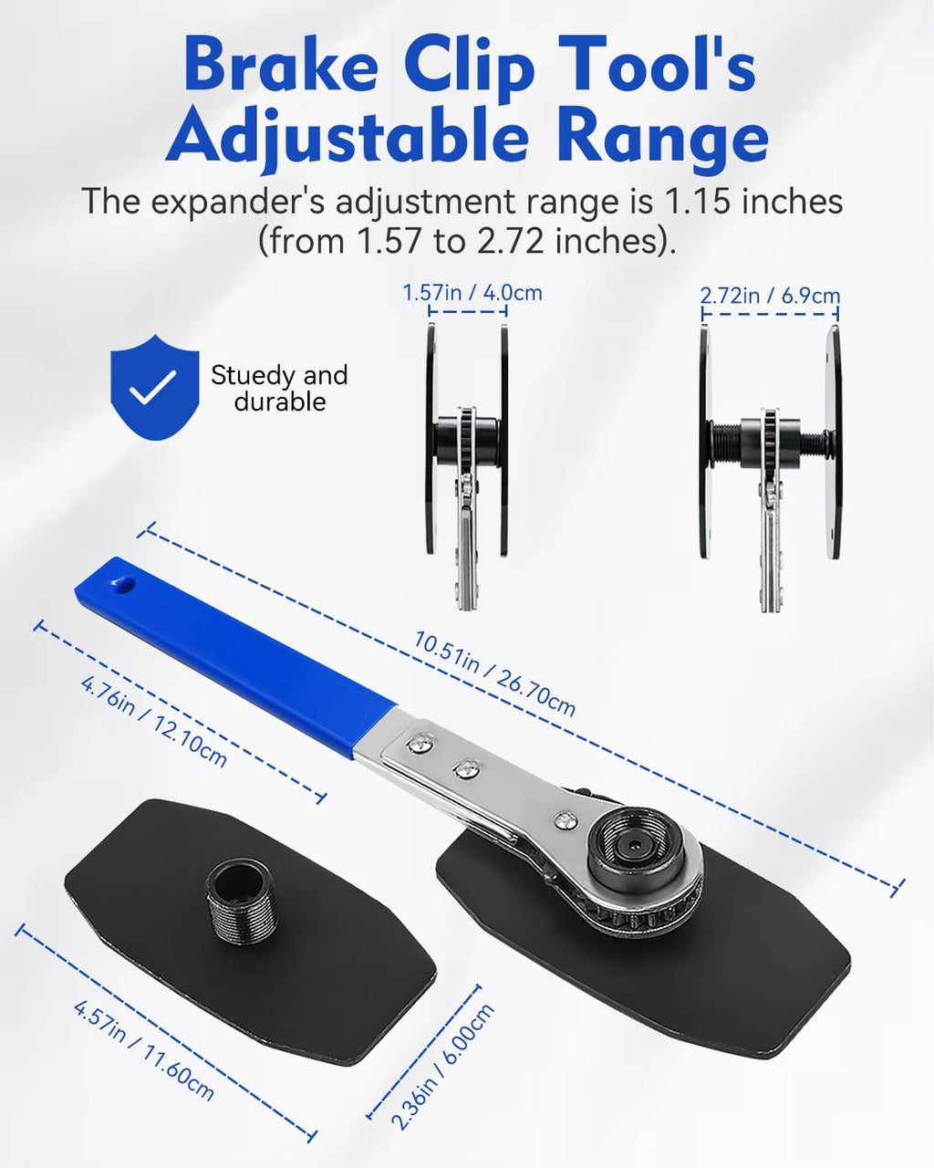 Upgraded Brake Caliper Compression Tool 4 in 1 Universal Caliper Piston Compressor Tool with 4 Brake Caliper Hangers