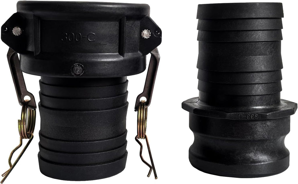 3 inch Camlock Fittings Type C & E Polypropylene Cam Groove Hose Fitting