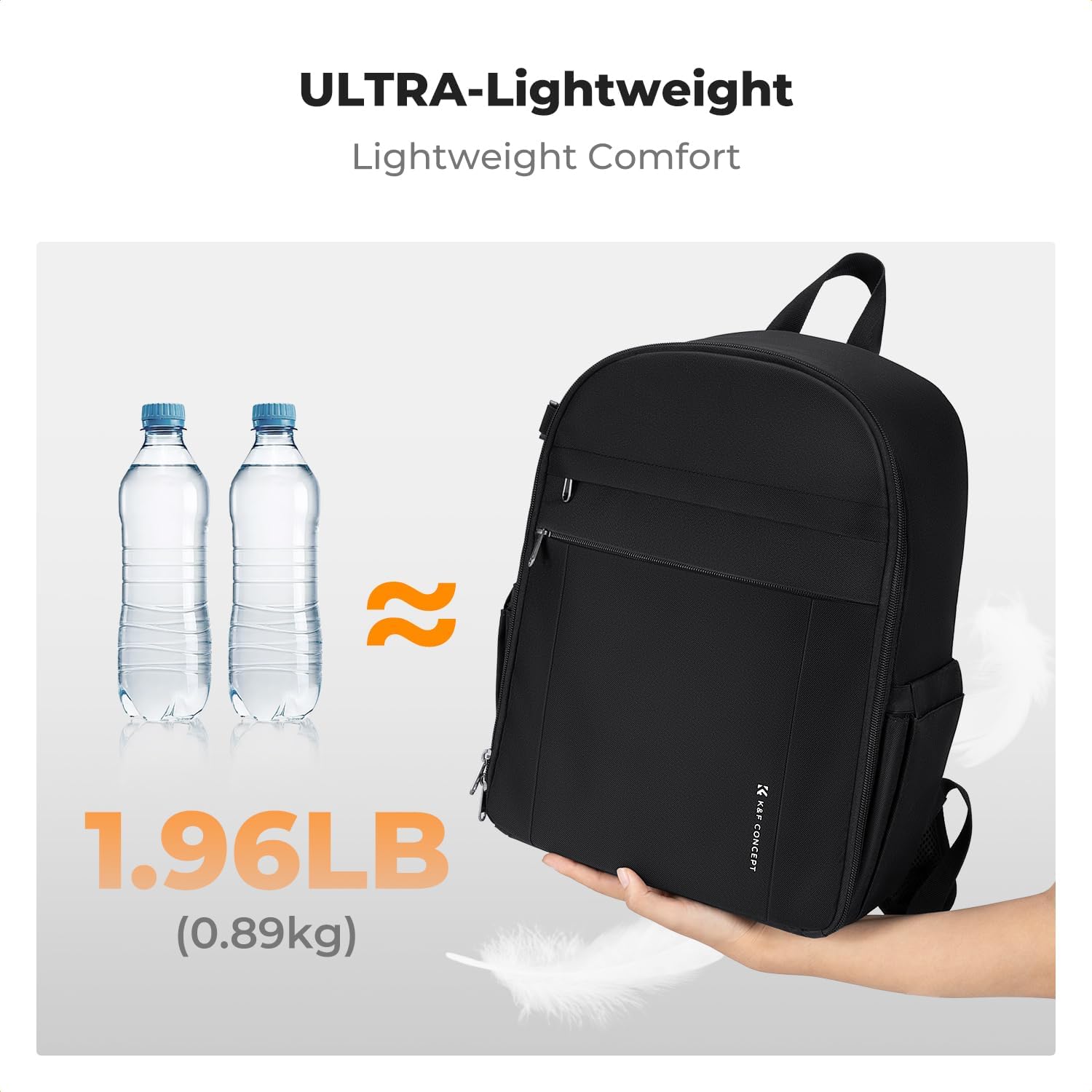 Camera Backpack, Lightweight Camera Bag with Tripod Holder | Professional Bag for DSLR/SLR Mirrorless, with 14in