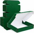 6x2x2" Green & White Corrugated Mailer Boxes for Shipping, 50 Pcs