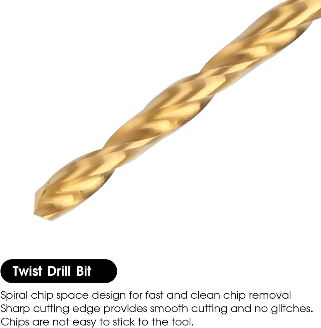 M4 x 0.7 Spiral Point Thread Tap with 3.3mm Twist Drill Bit Set,Metric Titanium Plated HSS 6542,High Precision Machine Threading Tool