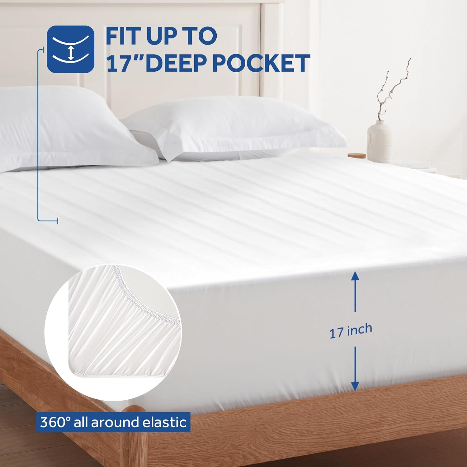 Heated Mattress Pad King Size with Dual Control 10 Heated Settings | with Auto Shut Off 1-9 Hours| Fit Up to 15"-17"