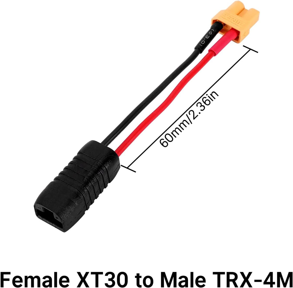 INJORA XT30 to JST-RCY JST PH2.0 TRX-4M T-Style EC3 Battery Adapter Cable