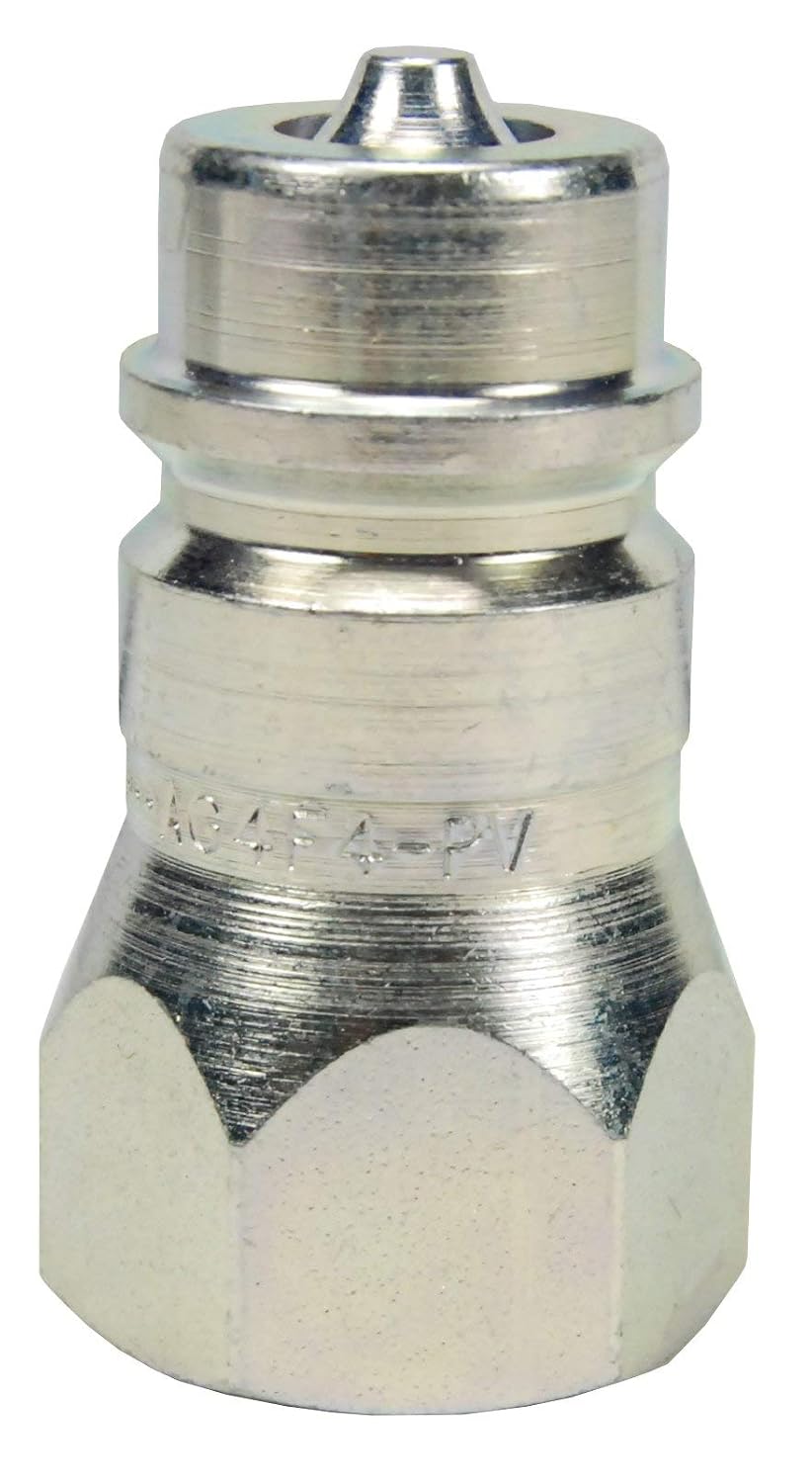 Dixon AG4BF4-PV 1/2" AG Nipple, 1/2" BSPP, Steel Poppet Valve (101389-4)