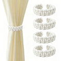 4 Pack Braided Curtain Tiebacks, Boho Handmade Curtain Holdbacks