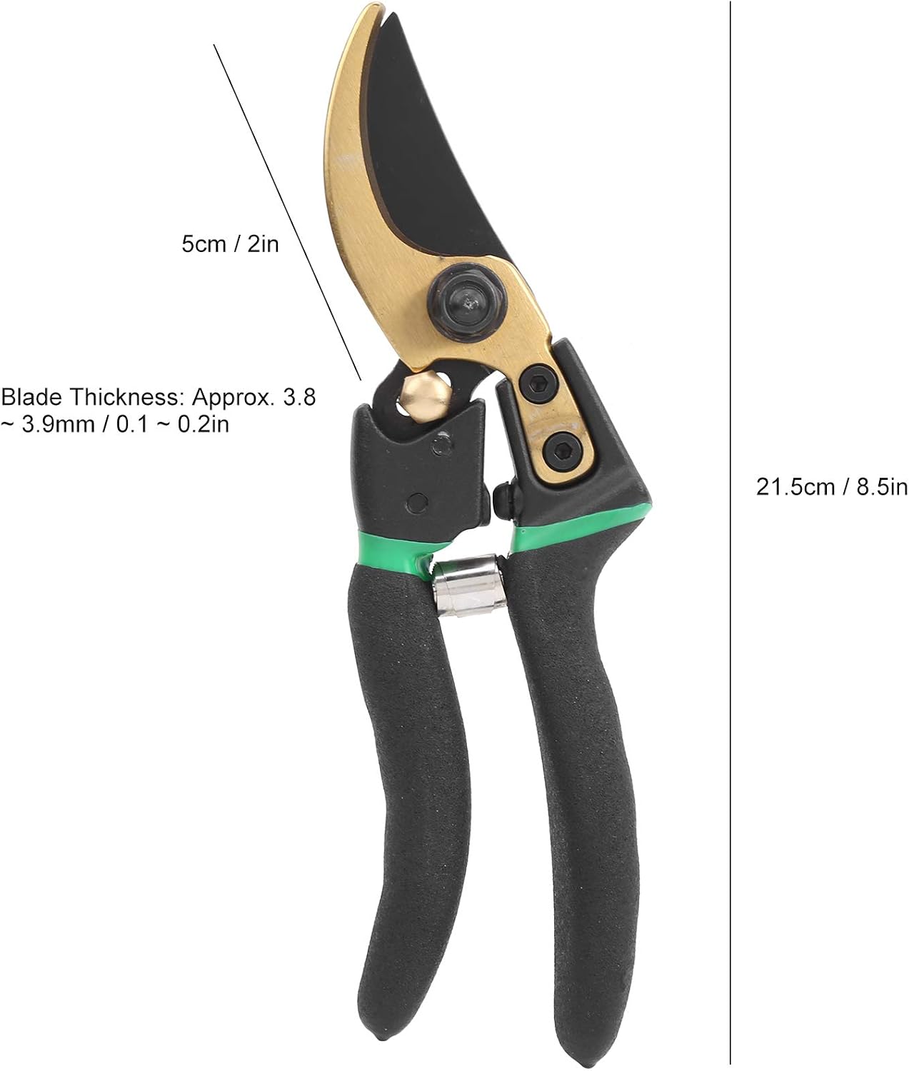 Professional Pruning Shears, High Carbon Steel Elastomer Handle Garden Scissors Plant Clippers Garden Tools