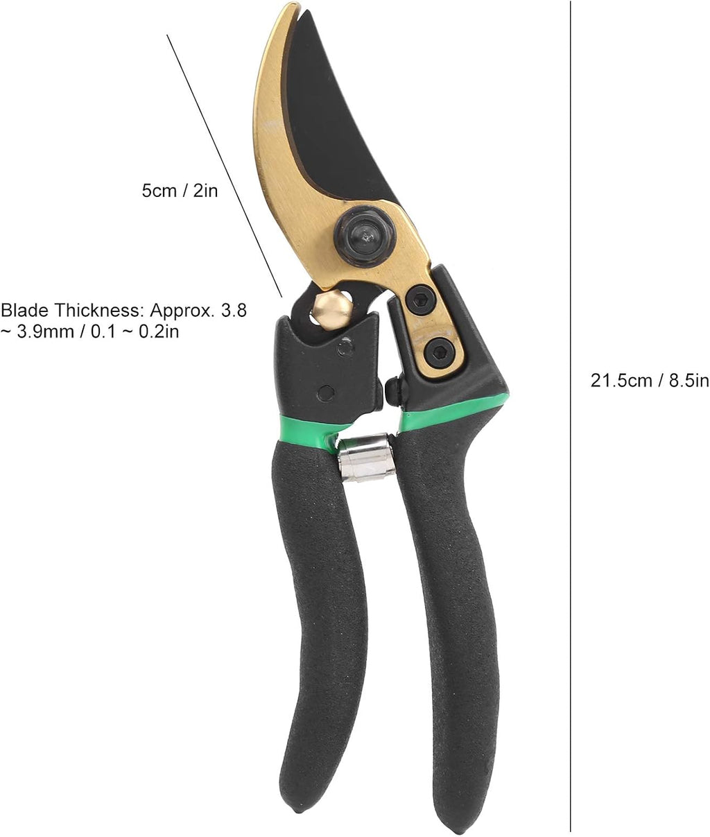 Professional Pruning Shears, High Carbon Steel Elastomer Handle Garden Scissors Plant Clippers Garden Tools