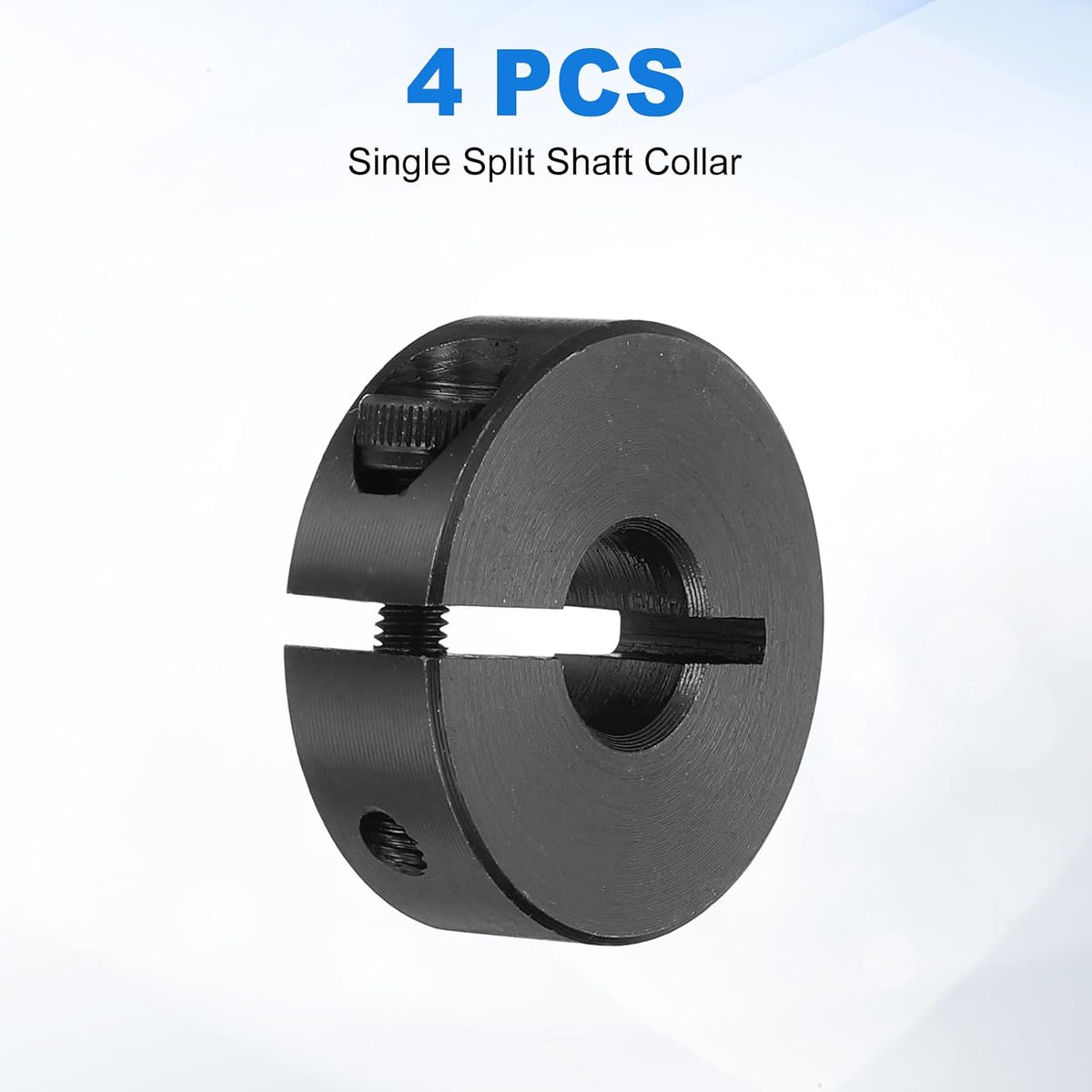 uxcell 4pcs Single Split Shaft Collar 8mm Carbon Steel Black Oxide