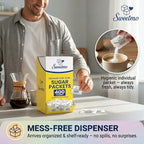 Sugar packets - 400 Count Dispenser Box, Pure Cane White Granulated Sugar Packets, Individual Wrapped, Bulk Packets
