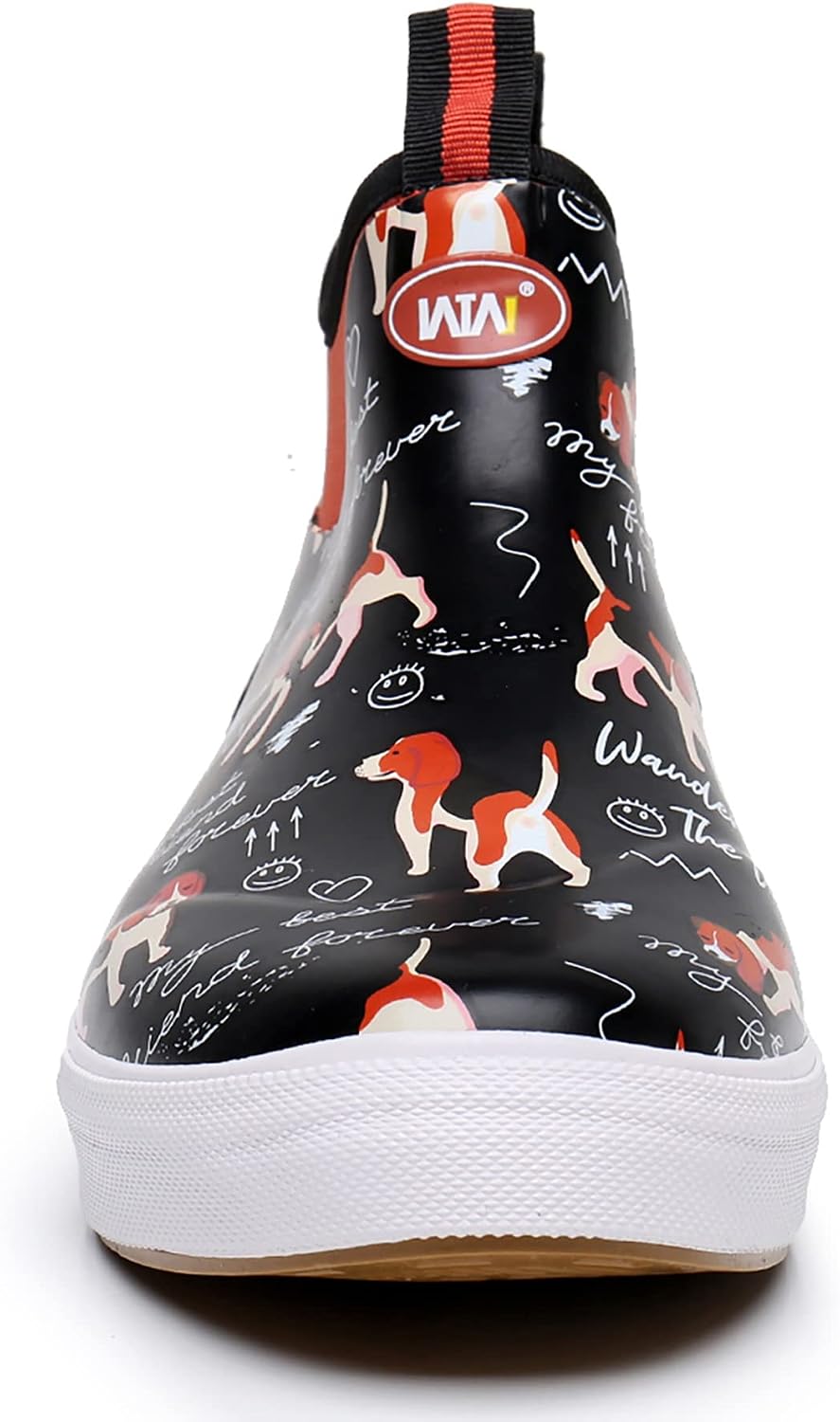 Unisex Rain Boots for Men and Women Waterproof Rubber Fishing Deck Boots Neoprene Boots Slip on Ankle Garden Shoes
