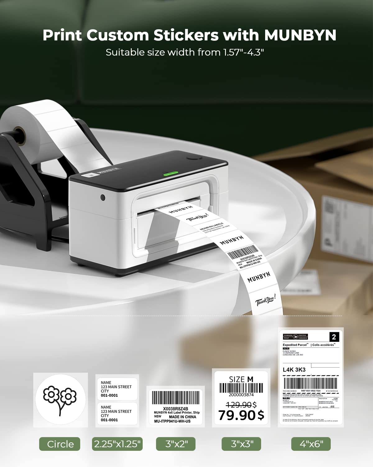 RealWriter 941 Bluetooth USB 4x6 Shipping Thermal Label Printer