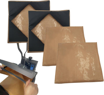 Heat Press Covers 4PCS for Top and Bottom to Replace Teflon Sheets | 16x20 Reusable Heat Press Platen Wraps for Speed
