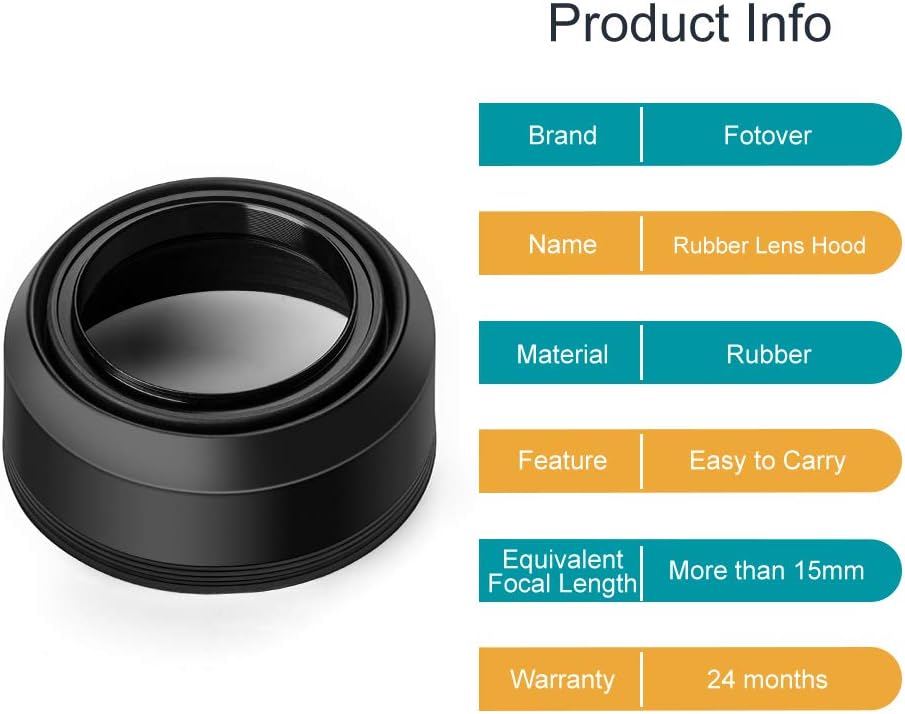 67mm Lens Hood Universal Collapsible Lens Sun Shade Hood with Centre Pinch Lens Cap for Canon Nikon Sony Pentax