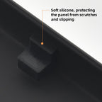24‑Inch Linear Shower Drain, Matte Black Tile‑Insert Panel