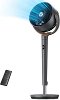 Fan for Bedroom, 120° Oscillating Standing Fans, Quiet Floor Fan with DC Motor, 100ft Pedestal Fans for Room, 9
