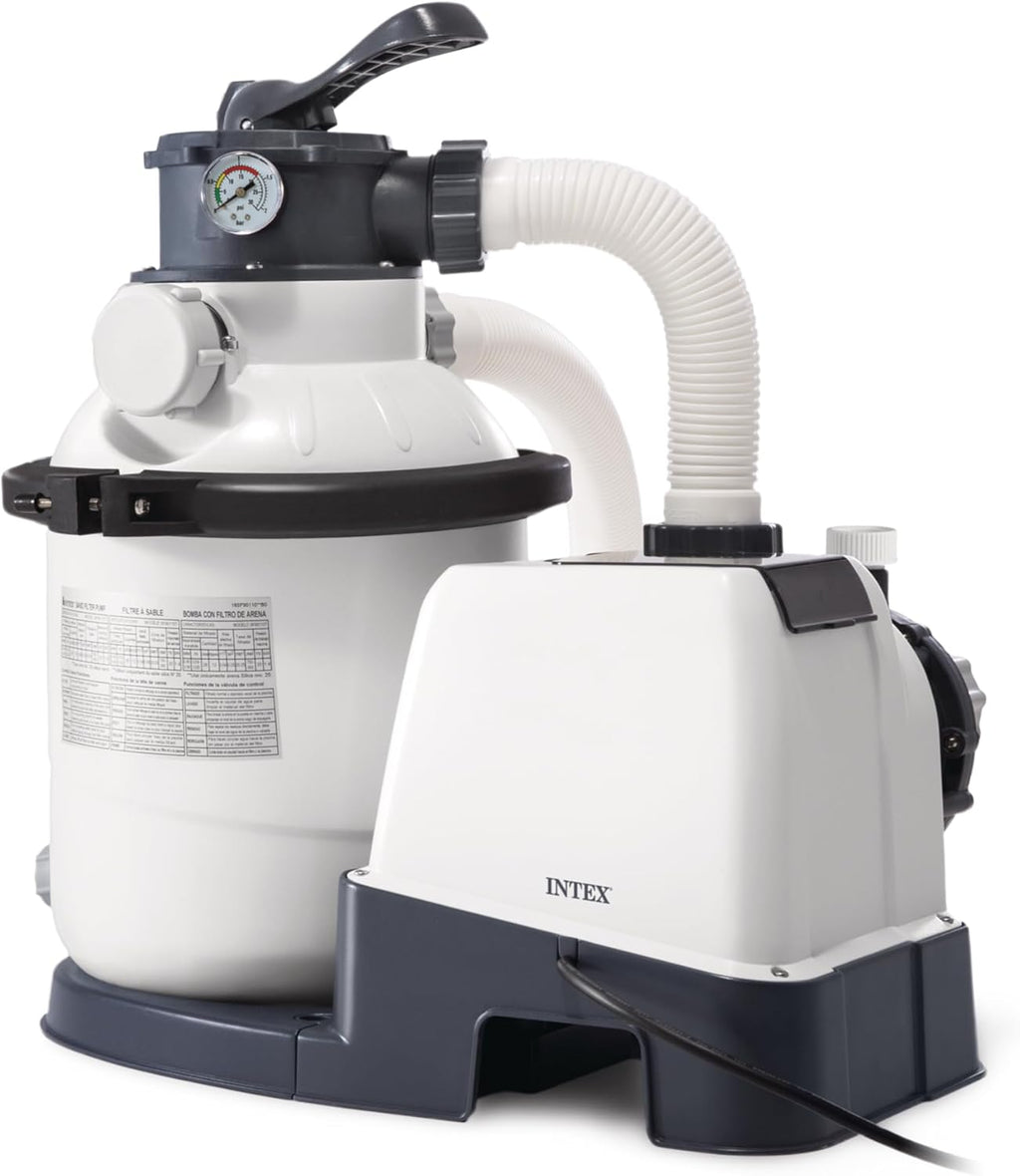 1,500 GPH Krystal Clear Sand Filter Pump for Above Ground Pools, Swimming Pool Pump with Automatic Timer - Improved
