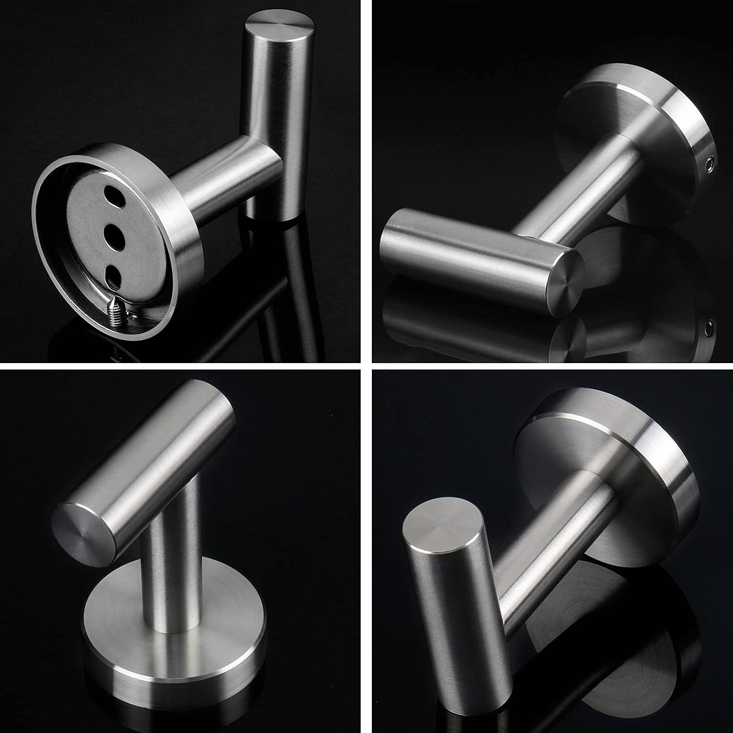 Bath Towel Hooks- SUS 304 Stainless Steel Robe Hook Holder, Heavy Duty Coat Hook for Bathroom Livingroom Hotel
