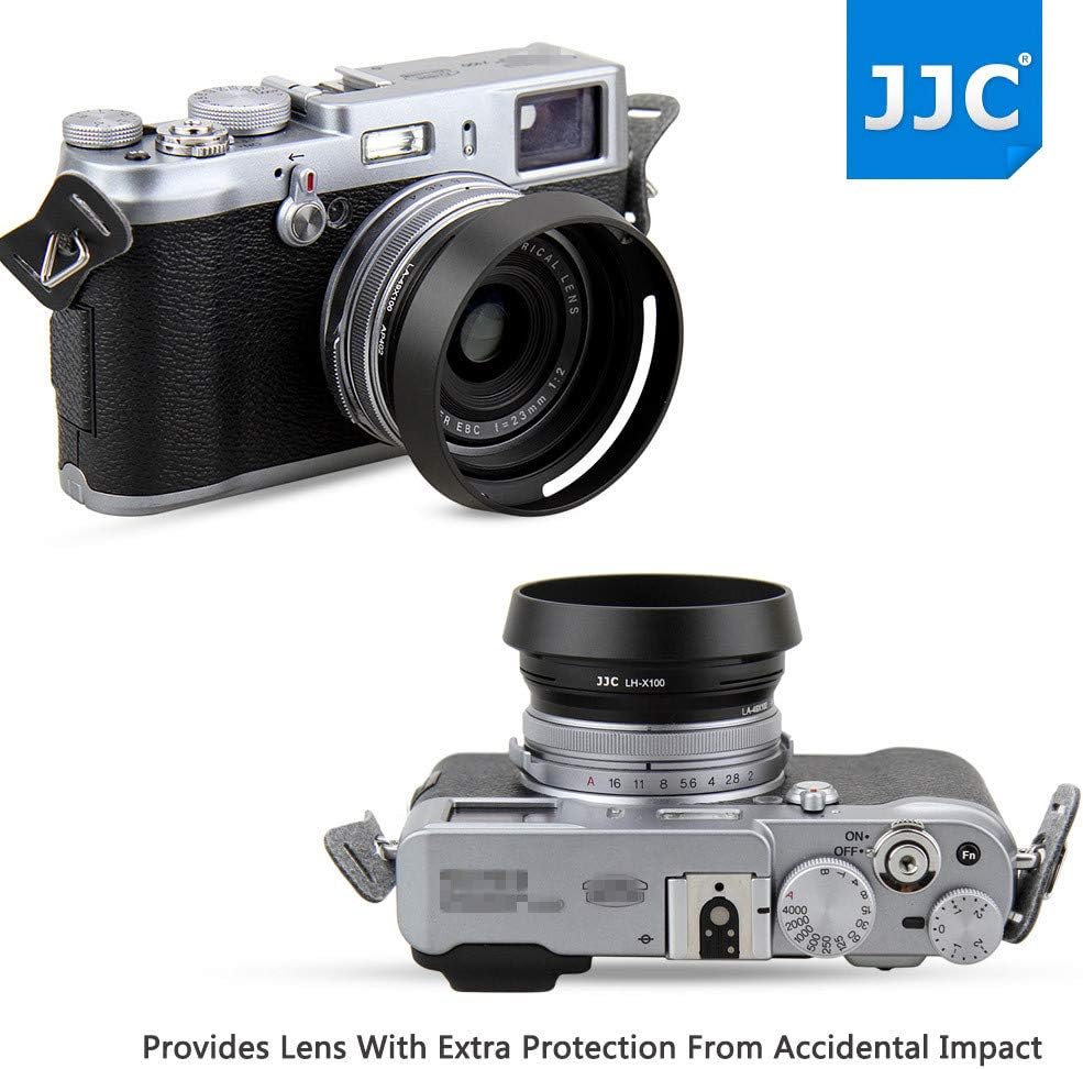 Metal Lens Hood Shade Protector with 49mm Filter Adapter Ring for Fujifilm X100VI X100V X100F X100T X100S X100 X70