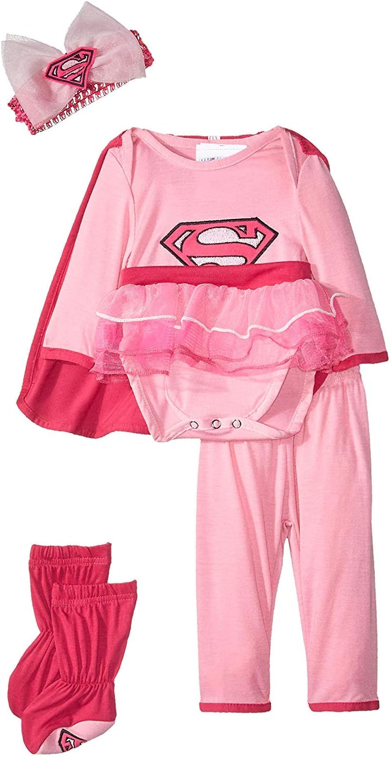 DC Comics Superheroes: Supergirl Infant Costume, Girl's 6-12 Months | Officially Licensed, Baby Costume, Romper