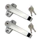 2 Sets Level Handle Cam Lock,L-Type Locking Door Handle,Cabinet Handle Lock