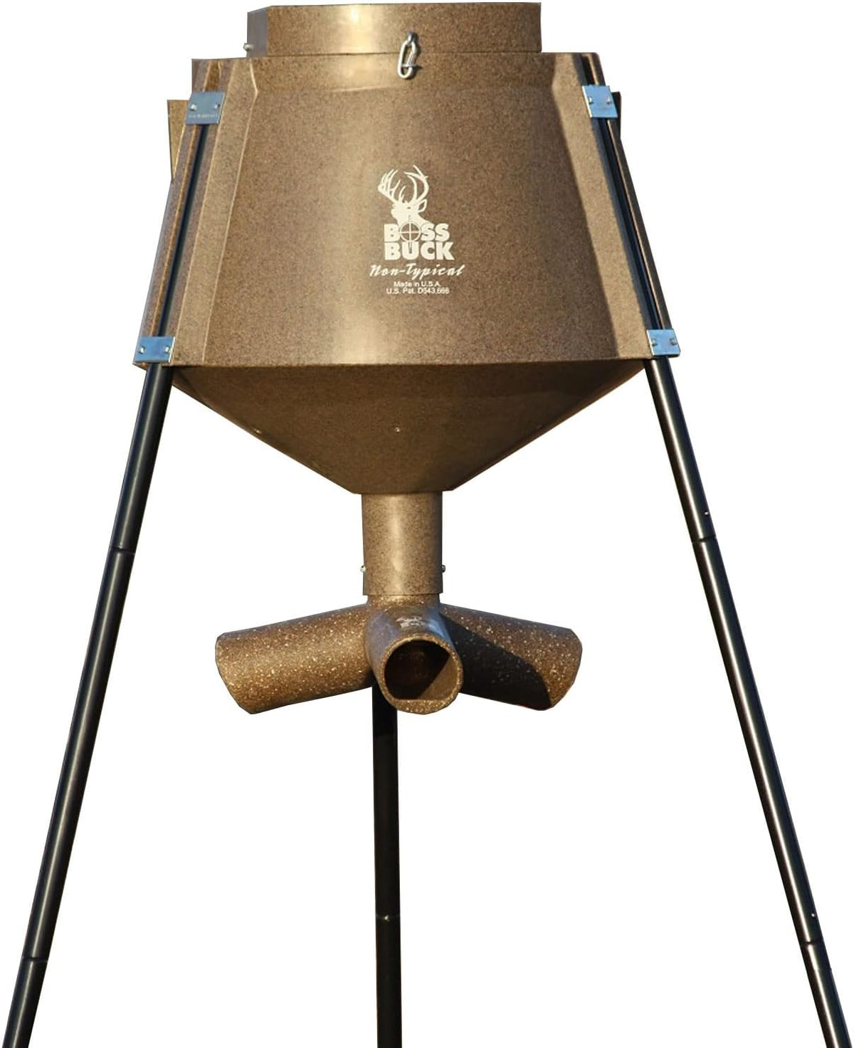 350 LB Deer Feeder/Hunting Durable Lightweight Plastic UV Protected Windproof Waterproof Gravity Feed with Protein 3