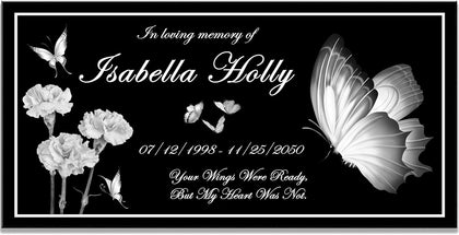 Memorial Stones Personalized, Grave Markers, Memorial Plaque Outdoors, Headstones for Graves, Granite Grave Stone