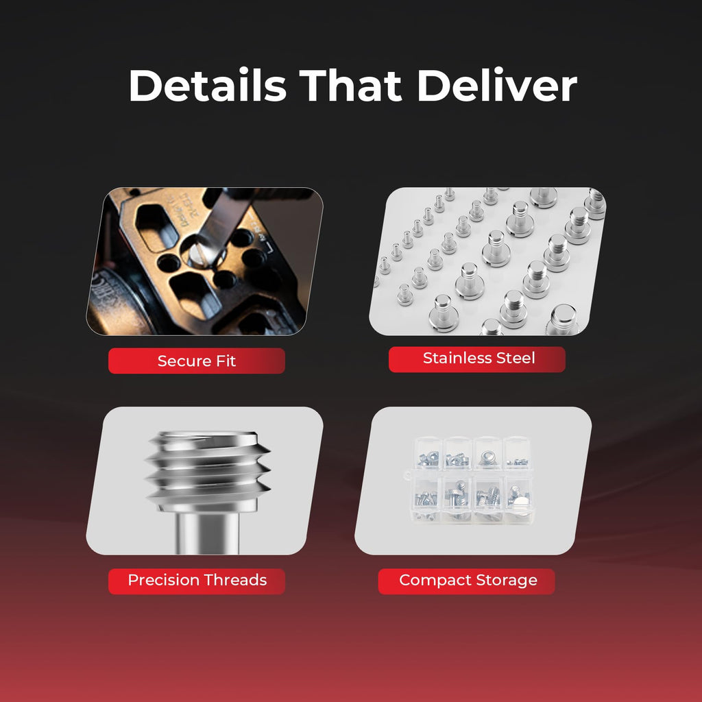 35-Piece Stainless Steel Camera Screws Screw Set with Case- 6389