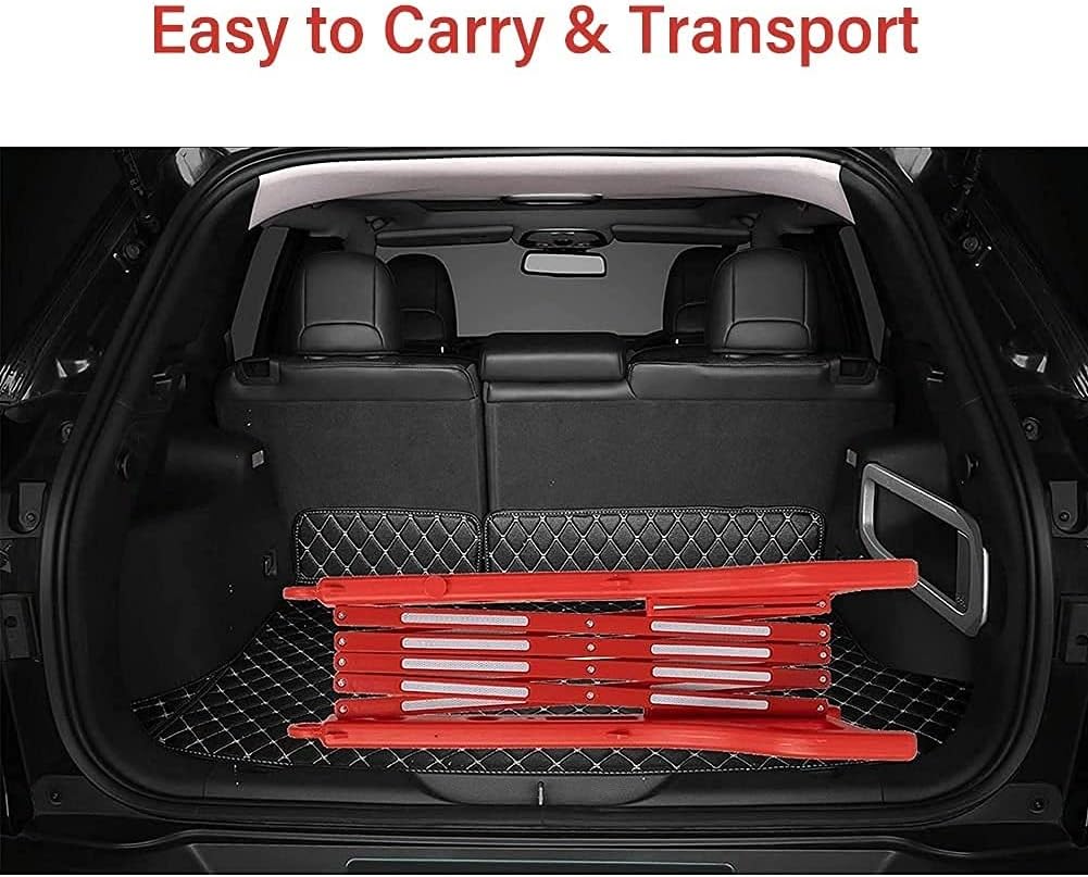 Expandable Mobile Barricade 2 Pcs Expandable Mobile Barricade | Plastic Traffic Fence | Water Filled with Reflective