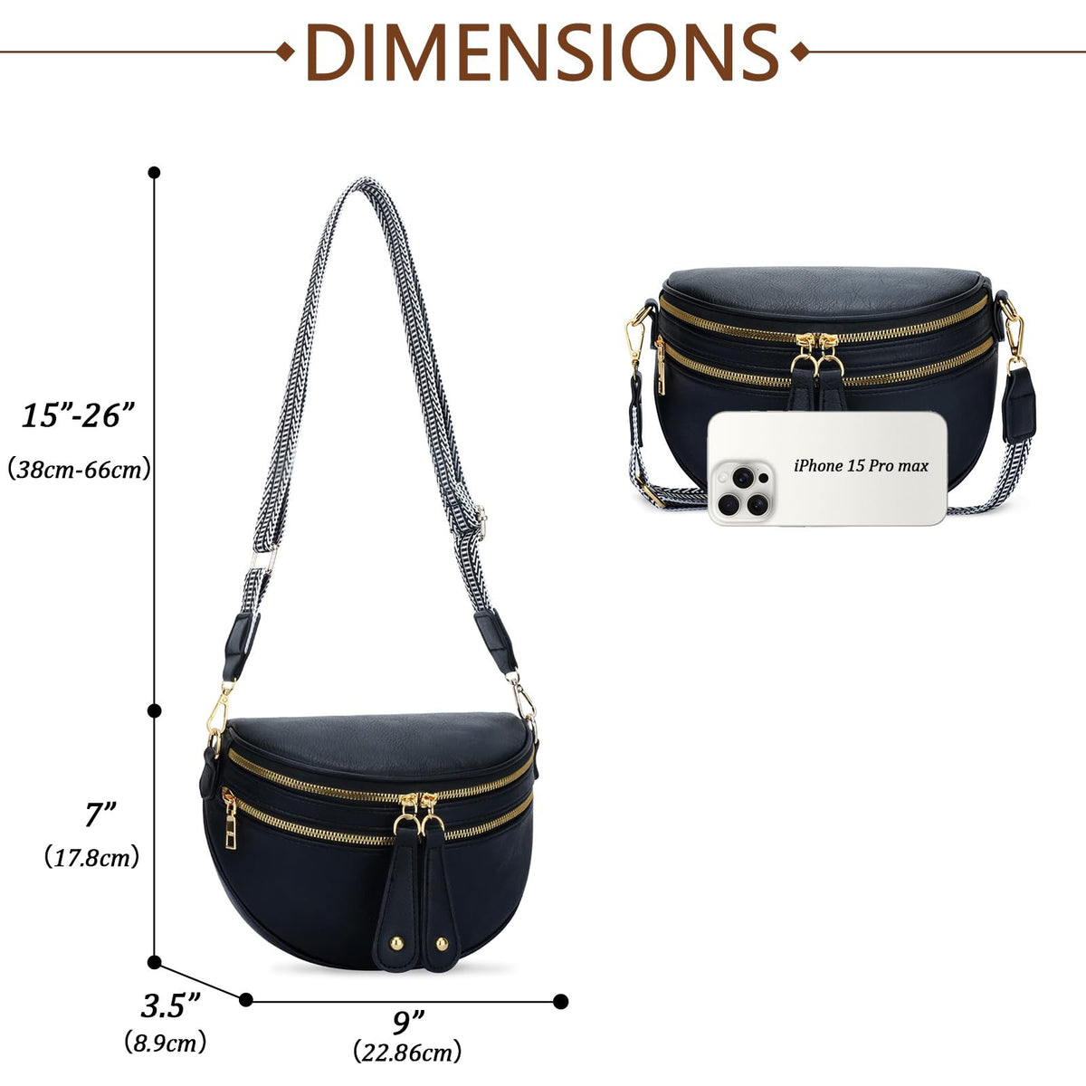 Crossbody Bags for Women Vegan Leather Travel Bum Bag