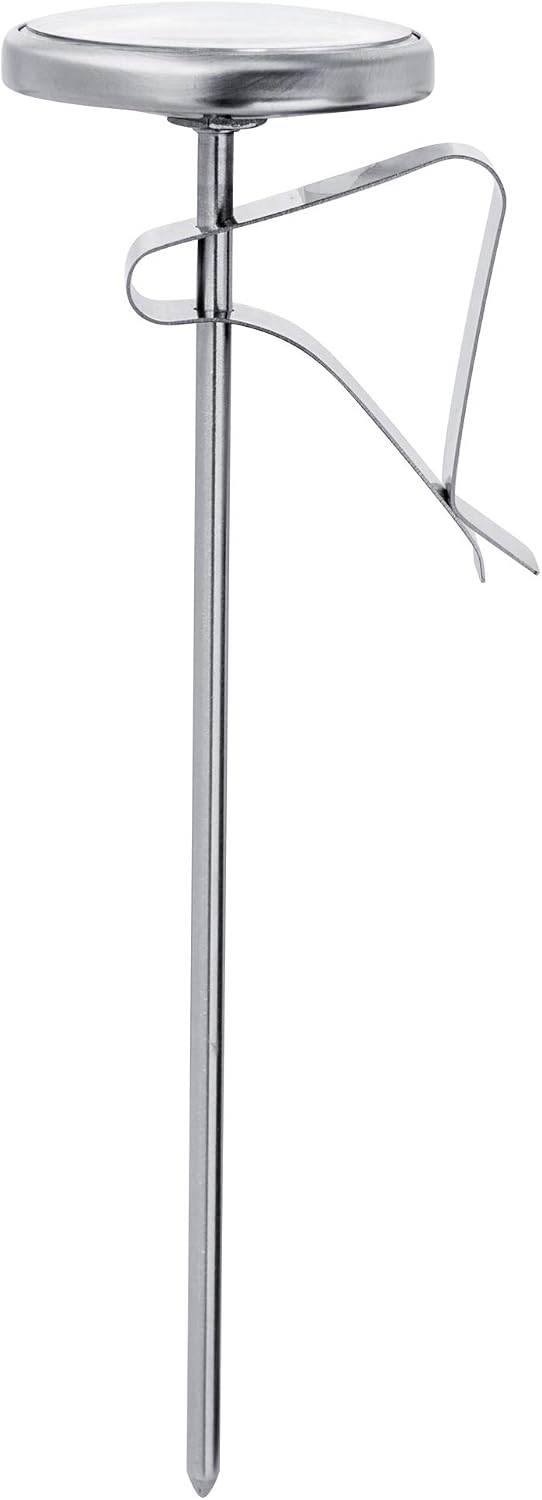 Escali AH3 NSF Certified Commercial Instant Read Large Dial Thermometer W/Clip, Silver