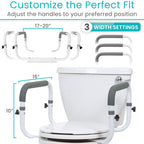 Toilet Safety Rail - Adjustable Grab Bar - Compact Support Frame