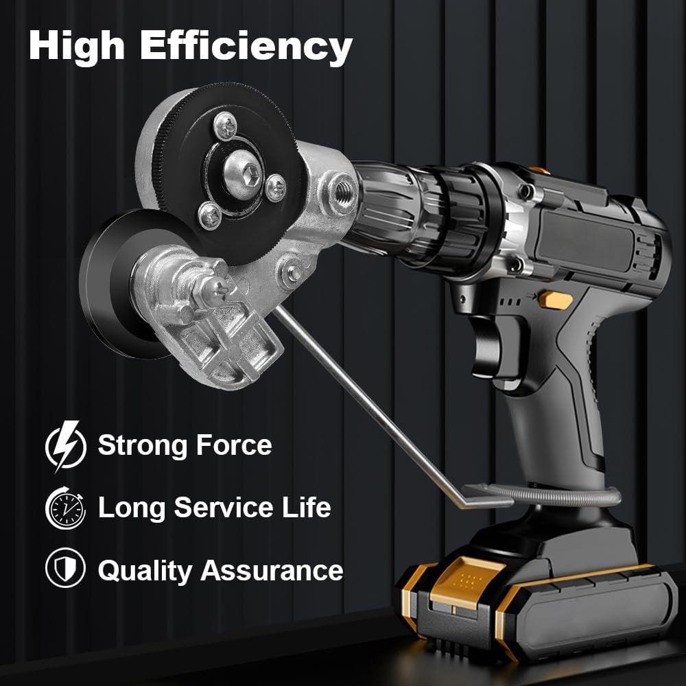 Metal Cutter Sheet Metal Cutter Drill Attachment, Electric Drill Nibbler Shears, Heavy Duty Cutting Tool Adapter for