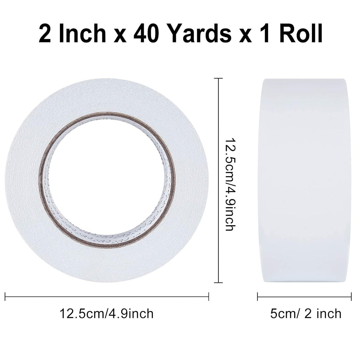 Double Sided Tape 2 Inch x 40 Yards- 1 Roll