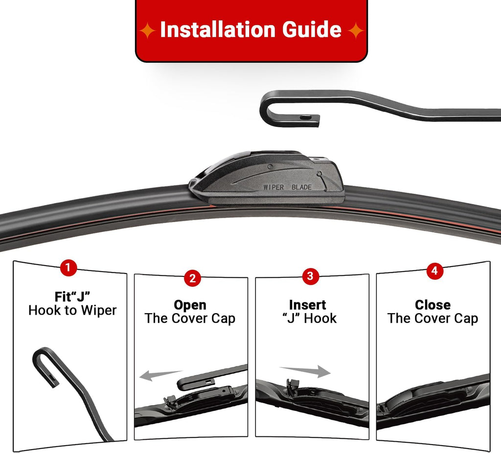 Windshield Wiper Blades Replacement for 1999-2004 Honda Odyssey / 1999-2003 Lexus RX300 Original Factory Quality