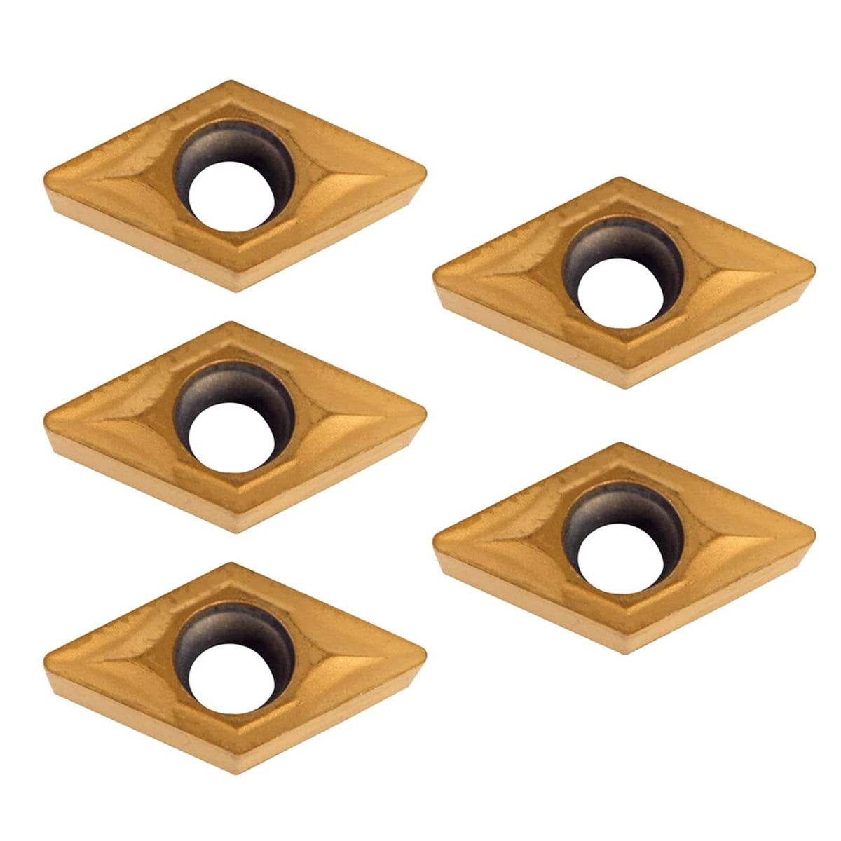 DCMT070204-HM YBC251 Carbide Inserts Indexable Inserts Golden Carbide Lathe Turning Inserts for Processing Steel Stainless Steel