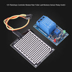 Raindrops Sensor, 12V Rain Dectection Module Adjustable Rain Sensor Controller Relay for Weather Monitoring