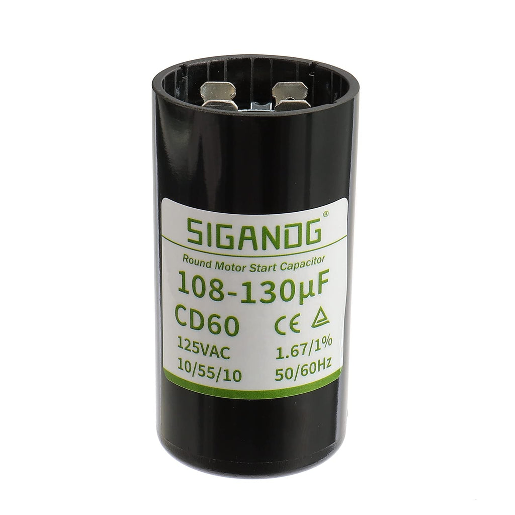 108-130 MFD 110-125 VAC Round Start Capacitor 50/60 Hz AC
