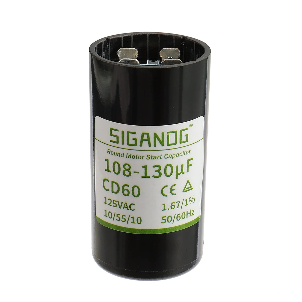 108-130 MFD 110-125 VAC Round Start Capacitor 50/60 Hz AC