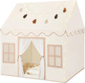 Kids Play Tent Indoor: with Mat, Tassel Garland - Girl Tent Indoor Playhouse for Kids Toys for Boy Girl Birthday Gift