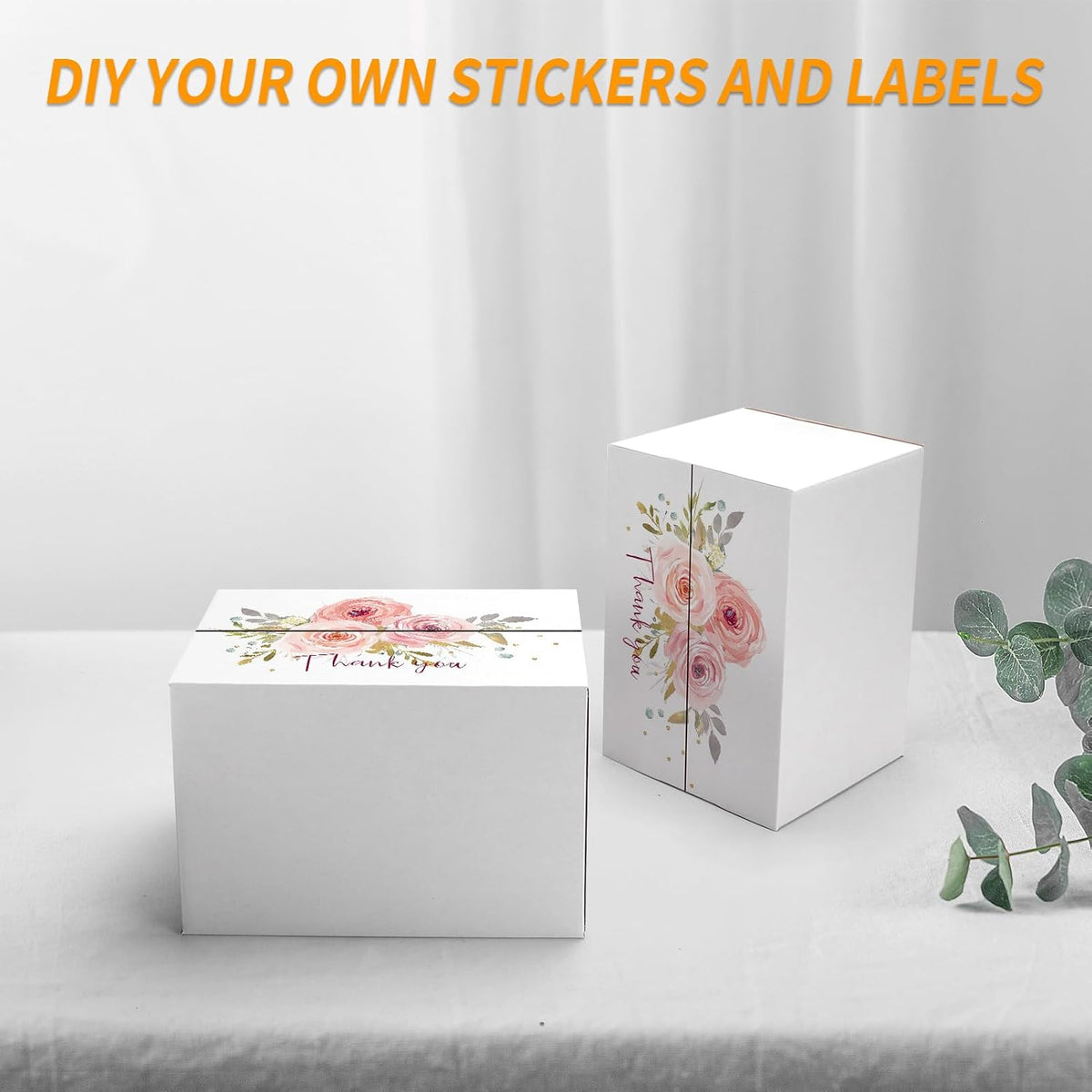 9x6x6 Shipping Boxes Set of 25, Small White Cardboard Mailer Box for Packing, Mailing, Business,DIY