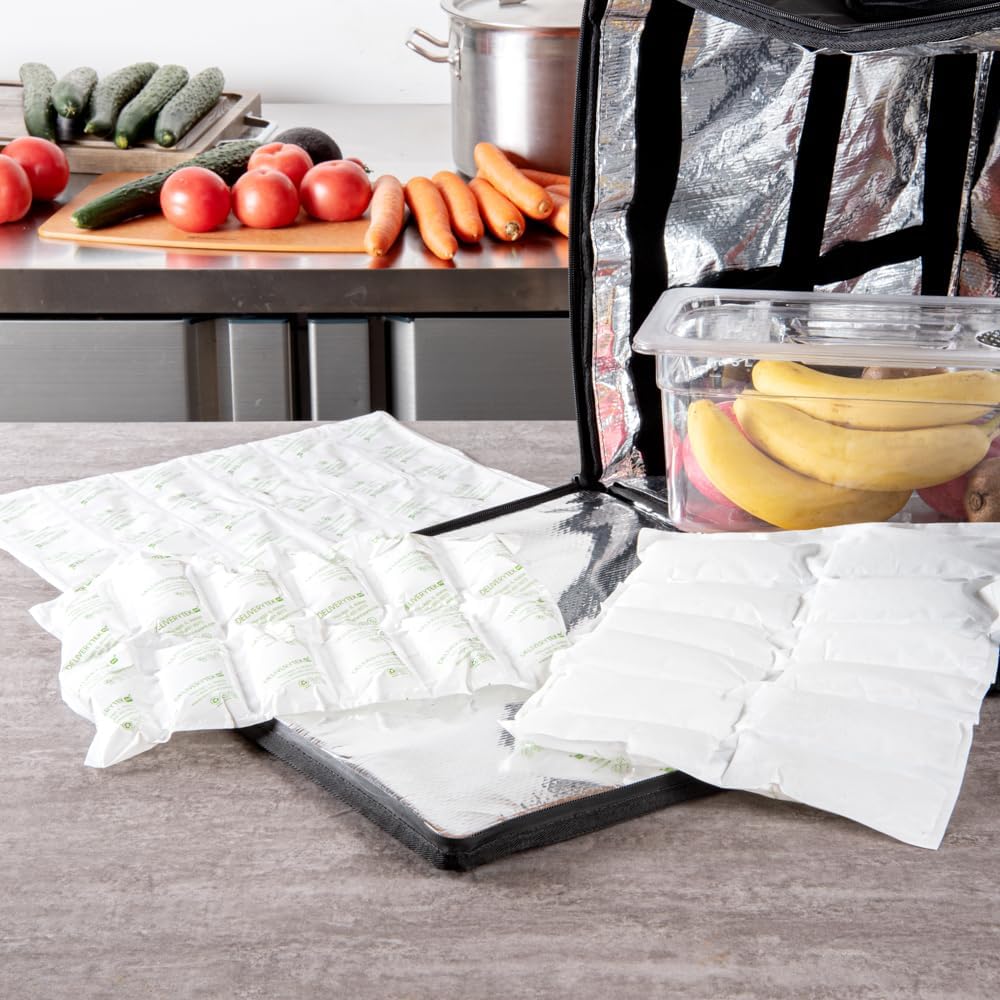 2 x 6 Cell Plastic Shipping Ice Packs, 15.25 in, 100 Count